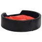 vidaXL Cama para perros felpa y cuero sintético negro rojo 99x89x21 cm vidaXL Cama para perros felpa y cuero sintético negro rojo 99x89x21 cm