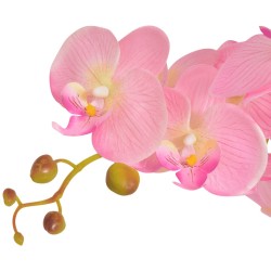 vidaXL Planta artificial orquídea con macetero 65 cm rosa
