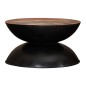 vidaXL Mesa de centro madera maciza reciclada base negra 60x60x33 cm vidaXL Mesa de centro madera maciza reciclada base negra 60x60x33 cm
