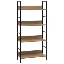 vidaXL Estantería de 4 niveles madera ingeniería roble 60x27,6x124,5cm