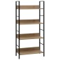 vidaXL Estantería de 4 niveles madera ingeniería roble 60x27,6x124,5cm vidaXL Estantería de 4 niveles madera ingeniería roble 60x27,6x124,5cm
