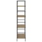 vidaXL Estantería de 4 niveles madera ingeniería roble 60x27,6x124,5cm vidaXL Estantería de 4 niveles madera ingeniería roble 60x27,6x124,5cm