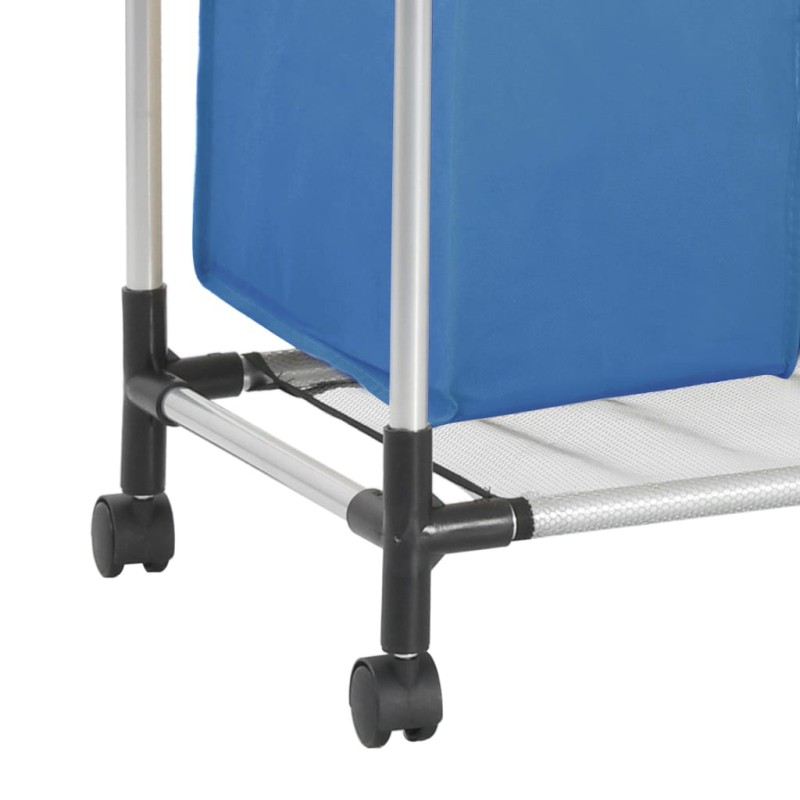 vidaXL Separador de colada con 4 bolsas acero azul vidaXL Separador de colada con 4 bolsas acero azul