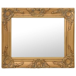 vidaXL Espejo de pared estilo barroco dorado 50x40 cm