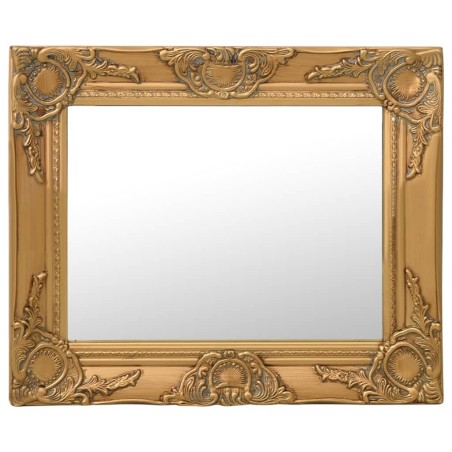 vidaXL Espejo de pared estilo barroco dorado 50x40 cm