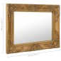 vidaXL Espejo de pared estilo barroco dorado 50x40 cm