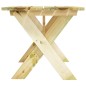 vidaXL Mesa de jardín de madera de pino impregnada 110x73x70 cm vidaXL Mesa de jardín de madera de pino impregnada 110x73x70 cm