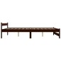 vidaXL Estructura de cama madera maciza pino marrón oscuro 180x200 cm