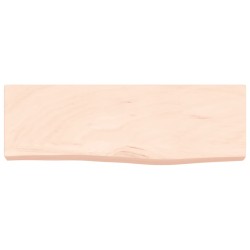 vidaXL Estante de pared madera maciza de roble sin tratar 60x20x6 cm