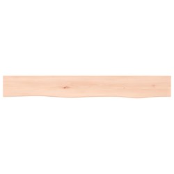 vidaXL Estante de pared madera maciza de roble sin tratar 80x10x4 cm