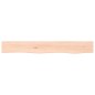 vidaXL Estante de pared madera maciza de roble sin tratar 80x10x4 cm