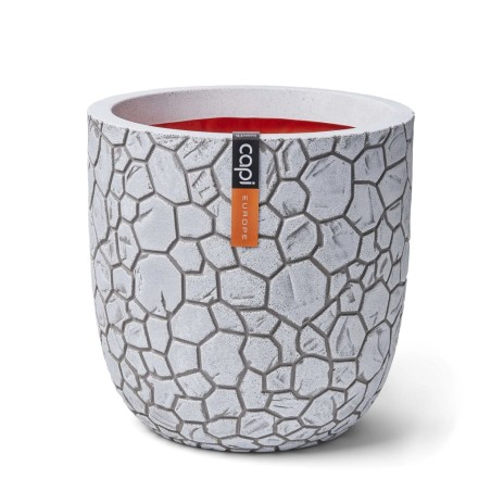 Capi Macetero ovalado Clay gris marfil 43x41 cm