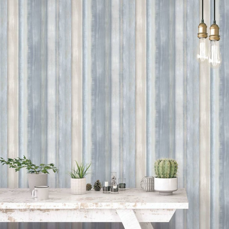 Noordwand Papel de pared Evergreen Gradient Stripes azul Noordwand Papel de pared Evergreen Gradient Stripes azul
