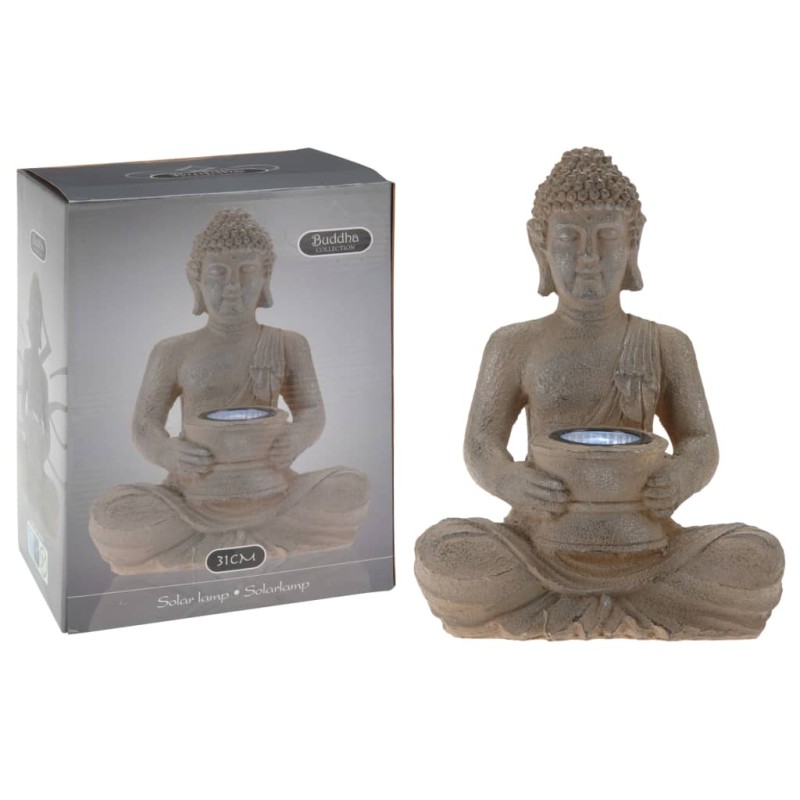 ProGarden Figura de Buda de polipiedra con lámpara solar ProGarden Figura de Buda de polipiedra con lámpara solar