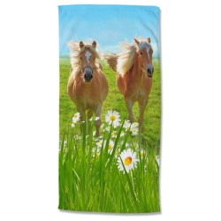 Good Morning Toalla de playa HORSES multicolor 75x150 cm