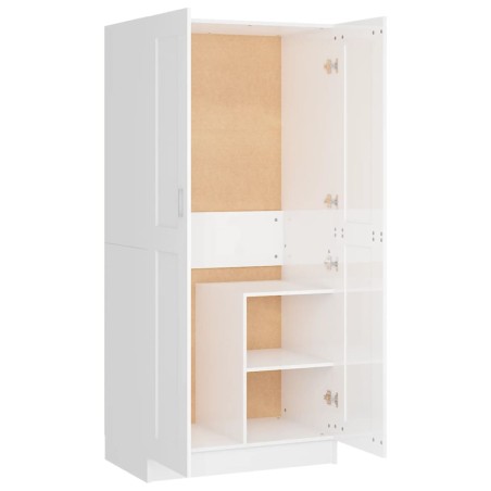 vidaXL Armario madera contrachapada blanco brillante 82,5x51,5x180 cm