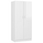 vidaXL Armario madera contrachapada blanco brillante 82,5x51,5x180 cm vidaXL Armario madera contrachapada blanco brillante 82,5x51,5x180 cm