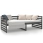 vidaXL Sofá cama madera maciza de pino gris 90x190 cm vidaXL Sofá cama madera maciza de pino gris 90x190 cm
