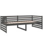 vidaXL Sofá cama madera maciza de pino gris 90x190 cm vidaXL Sofá cama madera maciza de pino gris 90x190 cm