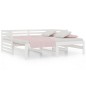 vidaXL Sofá cama extraíble madera maciza de pino blanco 2x(90x190) cm vidaXL Sofá cama extraíble madera maciza de pino blanco 2x(90x190) cm