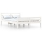 vidaXL Estructura de cama madera maciza blanco 150x200 cm