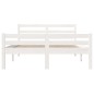 vidaXL Estructura de cama madera maciza blanco 150x200 cm