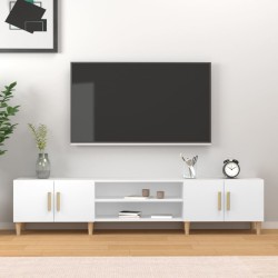 vidaXL Mueble para TV madera contrachapada blanco 180x31,5x40 cm