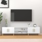 vidaXL Mueble para TV madera contrachapada blanco 180x31,5x40 cm vidaXL Mueble para TV madera contrachapada blanco 180x31,5x40 cm