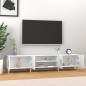 vidaXL Mueble para TV madera contrachapada blanco 180x31,5x40 cm vidaXL Mueble para TV madera contrachapada blanco 180x31,5x40 cm