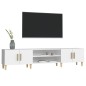 vidaXL Mueble para TV madera contrachapada blanco 180x31,5x40 cm vidaXL Mueble para TV madera contrachapada blanco 180x31,5x40 cm