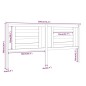 vidaXL Cabecero de cama madera maciza de pino marrón miel 186x4x100 cm