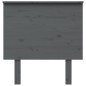 vidaXL Cabecero de cama madera maciza de pino gris 79x6x82,5 cm