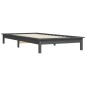 vidaXL Estructura de cama madera maciza de pino gris 100x200 cm