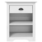 vidaXL Mesita de noche BODO madera maciza de pino blanco 53x38,5x66 cm vidaXL Mesita de noche BODO madera maciza de pino blanco 53x38,5x66 cm