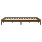 vidaXL Estructura de cama madera maciza de pino marrón miel 135x190 cm vidaXL Estructura de cama madera maciza de pino marrón miel 135x190 cm