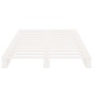 vidaXL Cama de palets madera maciza pino blanca pequeña 75x190 cm vidaXL Cama de palets madera maciza pino blanca pequeña 75x190 cm