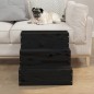 vidaXL Escalera para mascotas madera maciza pino negro 40x37,5x35 cm vidaXL Escalera para mascotas madera maciza pino negro 40x37,5x35 cm
