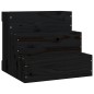 vidaXL Escalera para mascotas madera maciza pino negro 40x37,5x35 cm vidaXL Escalera para mascotas madera maciza pino negro 40x37,5x35 cm