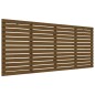 vidaXL Cabecero cama pared madera maciza pino marrón miel 156x3x91,5cm