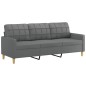 vidaXL Sofá de 3 plazas de tela gris oscuro 180 cm vidaXL Sofá de 3 plazas de tela gris oscuro 180 cm