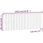 vidaXL Cabecero de cama de pared madera maciza pino gris 159,5x3x60 cm vidaXL Cabecero de cama de pared madera maciza pino gris 159,5x3x60 cm