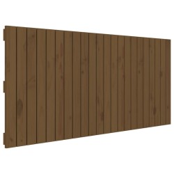vidaXL Cabecero cama pared madera maciza pino marrón miel 140x3x60 cm