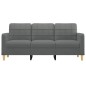 vidaXL Sofá de 3 plazas de tela gris oscuro 180 cm vidaXL Sofá de 3 plazas de tela gris oscuro 180 cm