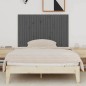 vidaXL Cabecero de cama de pared madera maciza pino gris 140x3x90 cm vidaXL Cabecero de cama de pared madera maciza pino gris 140x3x90 cm