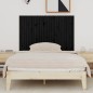 vidaXL Cabecero de cama de pared madera maciza pino negro 140x3x90 cm vidaXL Cabecero de cama de pared madera maciza pino negro 140x3x90 cm