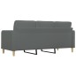 vidaXL Sofá de 3 plazas de tela gris oscuro 180 cm vidaXL Sofá de 3 plazas de tela gris oscuro 180 cm