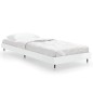 vidaXL Estructura de cama madera contrachapada blanco brillo 75x190 cm
