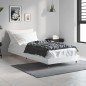 vidaXL Estructura de cama madera contrachapada blanco brillo 75x190 cm