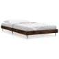 vidaXL Estructura de cama madera contrachapada roble humo 100x200 cm