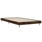 vidaXL Estructura de cama madera contrachapada roble humo 100x200 cm
